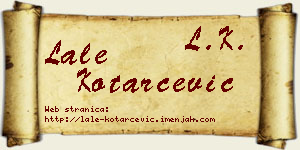 Lale Kotarčević vizit kartica